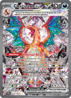 Charizard ex card from Obsidian Flames, number 223/197