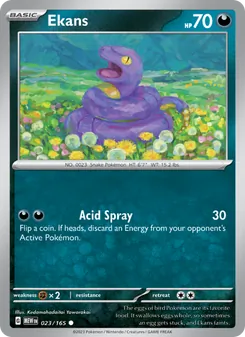 Ekans card from 151, number 023/165