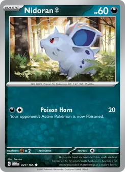 Nidoran♀ card from 151, number 029/165
