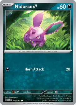 Nidoran♂ card from 151, number 032/165