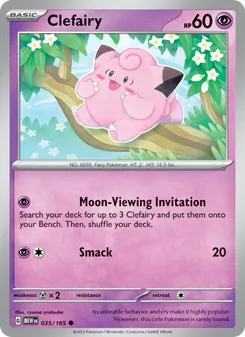 Clefairy card from 151, number 035/165