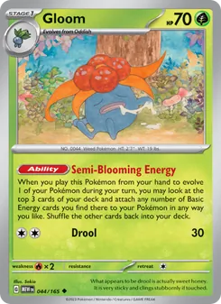 Gloom card from 151, number 044/165