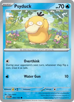 Psyduck card from 151, number 054/165