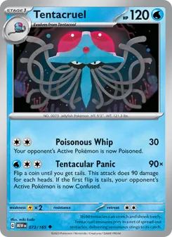 Tentacruel card from 151, number 073/165