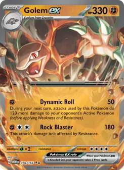 Golem ex card from 151, number 076/165
