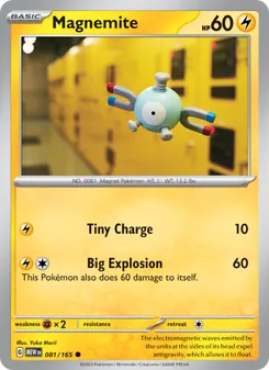 Magnemite card from 151, number 081/165