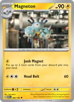 Magneton card from 151, number 082/165