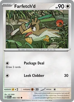Farfetch'd card from 151, number 083/165