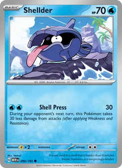 Shellder card from 151, number 090/165