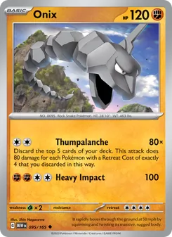 Onix card from 151, number 095/165