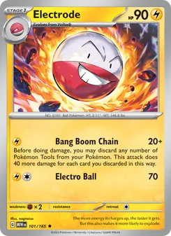 Electrode card from 151, number 101/165