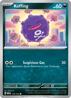 Koffing card from 151, number 109/165