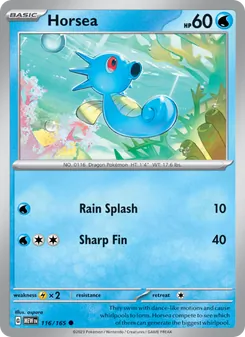 Horsea card from 151, number 116/165