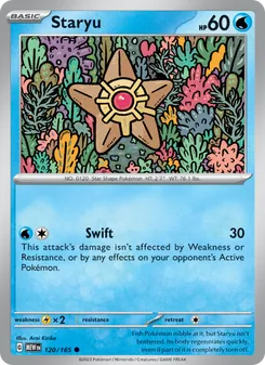 Staryu card from 151, number 120/165