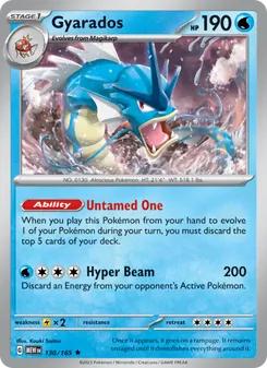 Gyarados card from 151, number 130/165