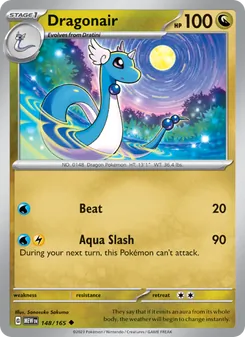Dragonair card from 151, number 148/165