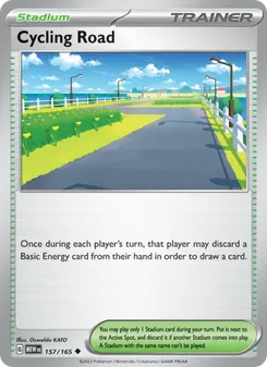 Cycling Road card from 151, number 157/165