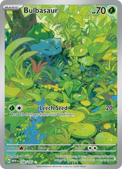Bulbasaur card from 151, number 166/165