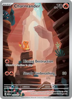 Charmander card from 151, number 168/165