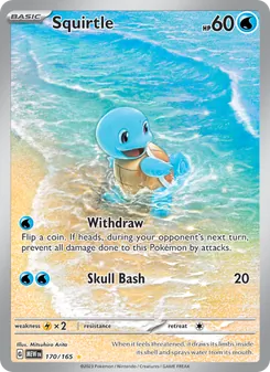 Squirtle card from 151, number 170/165
