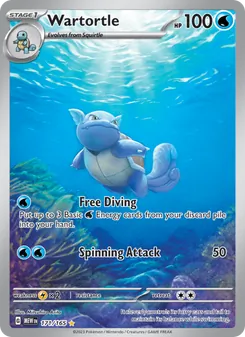 Wartortle card from 151, number 171/165