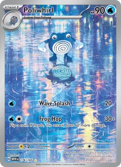 Poliwhirl card from 151, number 176/165
