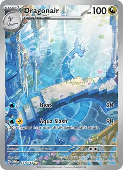 Dragonair card from 151, number 181/165