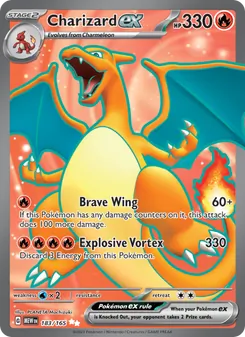 Charizard ex card from 151, number 183/165