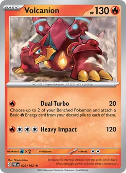 Volcanion card from Paradox Rift, number 022/182