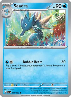 Seadra card from Paradox Rift, number 031/182