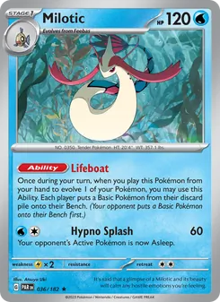 Milotic card from Paradox Rift, number 036/182