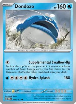 Dondozo card from Paradox Rift, number 055/182