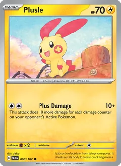Plusle card from Paradox Rift, number 060/182