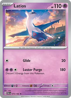 Latios card from Paradox Rift, number 073/182