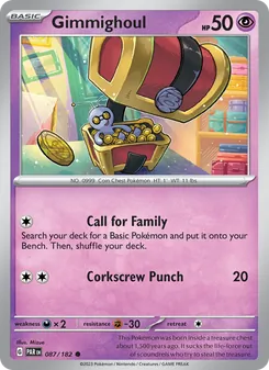 Gimmighoul card from Paradox Rift, number 087/182