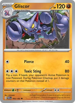 Gliscor card from Paradox Rift, number 092/182