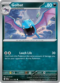 Golbat card from Paradox Rift, number 111/182