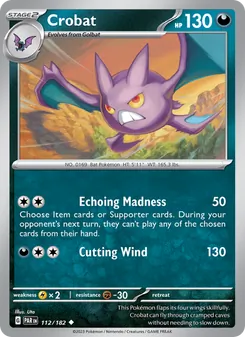 Crobat card from Paradox Rift, number 112/182