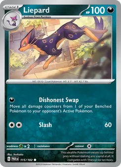 Liepard card from Paradox Rift, number 115/182