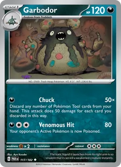 Garbodor card from Paradox Rift, number 117/182
