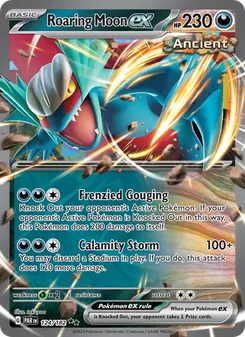 Roaring Moon ex card from Paradox Rift, number 124/182