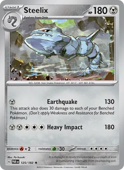 Steelix card from Paradox Rift, number 125/182