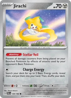 Jirachi card from Paradox Rift, number 126/182