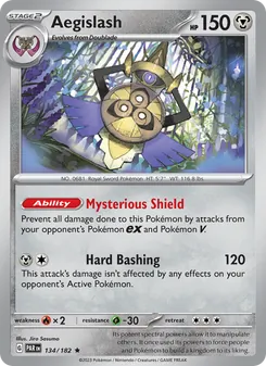 Aegislash card from Paradox Rift, number 134/182