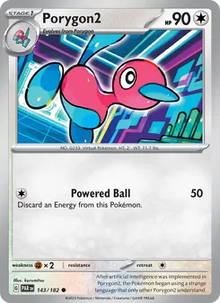 Porygon2 card from Paradox Rift, number 143/182