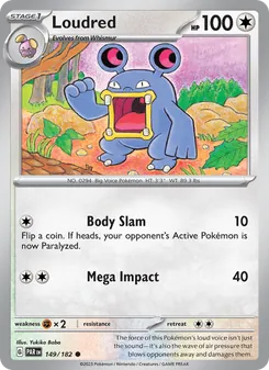 Loudred card from Paradox Rift, number 149/182
