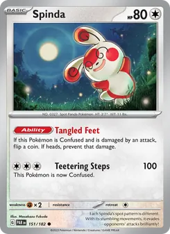 Spinda card from Paradox Rift, number 151/182
