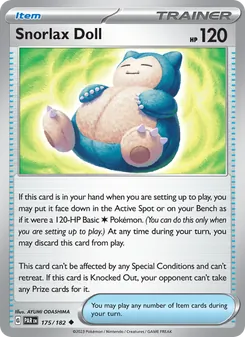 Snorlax Doll card from Paradox Rift, number 175/182
