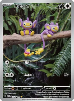 Aipom card from Paradox Rift, number 211/182