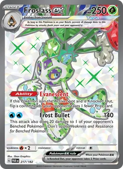 Froslass ex card from Paradox Rift, number 217/182